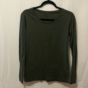 NO BOUNDARIES Olive Green Women’s Long Sleeve Blouse